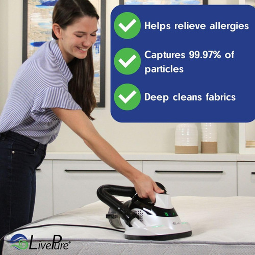 Livepure Aspiradora Portátil Con Filtro Hepa Y Desinfectante