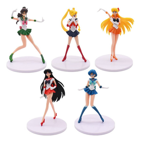 Sailor Moon Figura Scouts Senshi Coleccion Anime Manga 5pzs