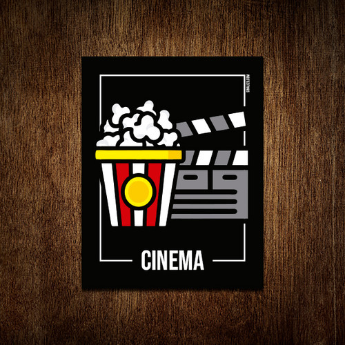 Placa Sinalização - Setor Cinema 18x23