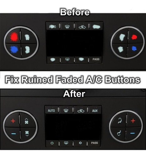 Kit De Reparación De Pegatinas Ac Dash Button Para Gm O Cont