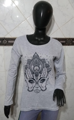 Remera En Lanilla Estampadas Tela Termica Modelo 14