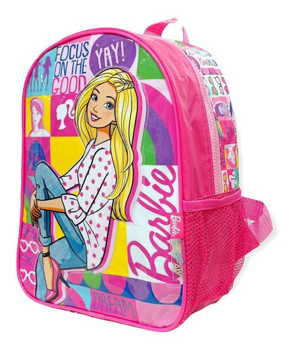 Mochila Escolar 12  Pulgadas Barbie Focus Jardin Original