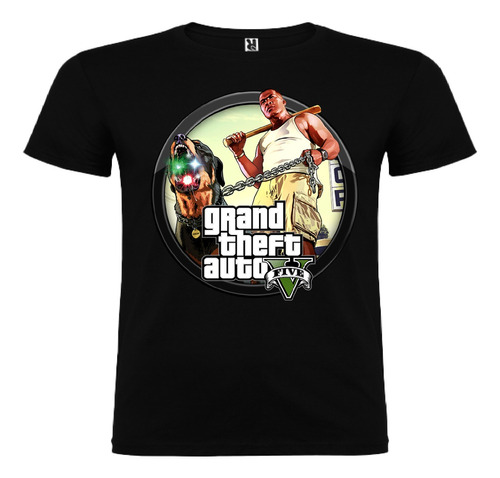 Polera Led Algodón 100% Gta V Niños