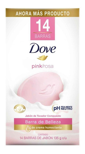 Jabón En Barra Dove Pink 14p/135g