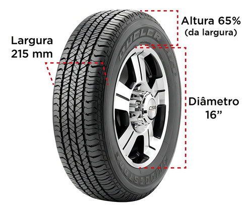 Kit de 4 pneus Bridgestone Dueler DUELER H/T 684 II 21,5 x 68,4 cm 102