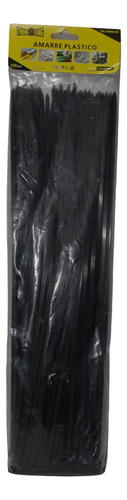 Amarre Plástico 4.8 X 400mm Negro Paquete X 100unds.