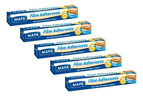 Papel Film Adherente Mapa 30mts  ( X5)