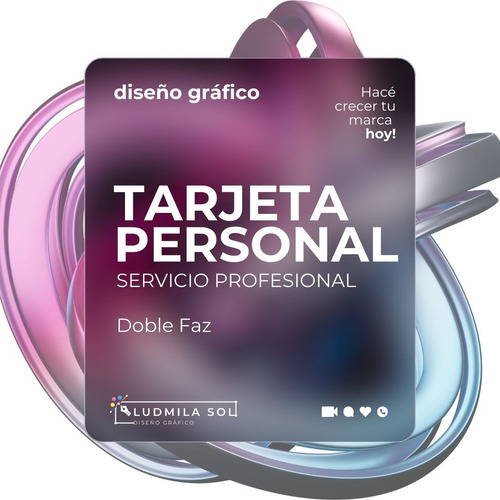 Tarjetas Personales, Sólo El Diseño Gráfico - Doble Faz