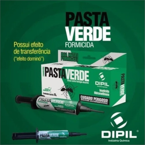 2x Pasta Verde Formicida Controle Eficaz De Formigas Doceira