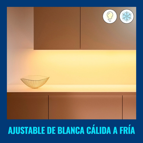 Imagen 10 de 10 de Wiz Cinta Led Inteligente Color 20w Base 2mt Wi-fi