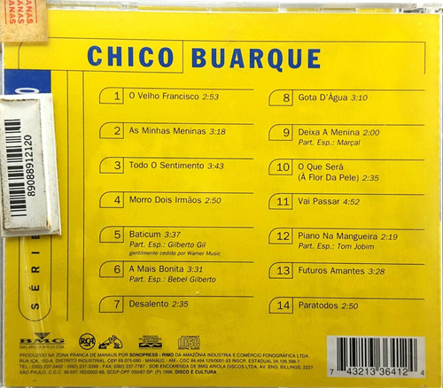 Imagem 2 de 2 de Cd Chico Buarque Série Aplauso - Ba