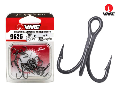 Garateia Vmc Predator 3x Strong 9626bn Black Nº8 - 10 Pçs