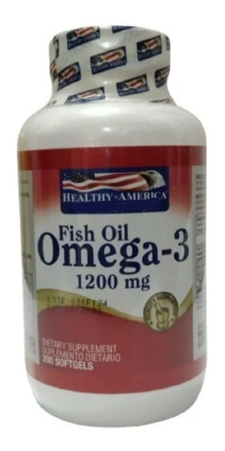 Omega 3 Fish Oil 1200mg 200soft - Unidad a $450