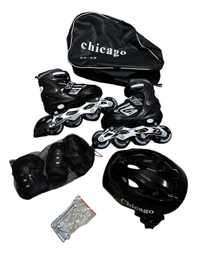 Patines Chicago Niño En Linea Ajustables + Kit Completo