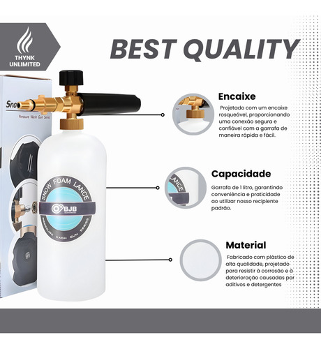 Canhão De Espuma P/ Lavadora Alta Pressão Bricotech Hp 100c