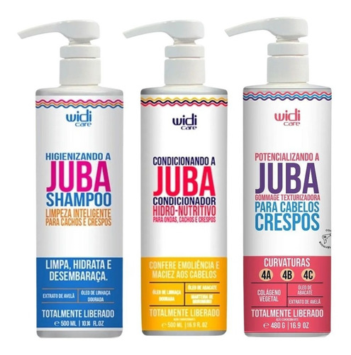 Kit Widi Care Juba Shampoo + Condicionador + Gommage Crespo