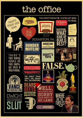 Cuadro Decorativo Serie Tv The Office 15x20 Dwight Schrute