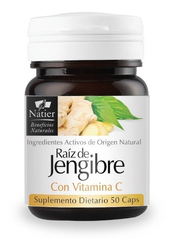 Capsulas De Raiz De Jengibre Concentrado X 50 Cap - Natier