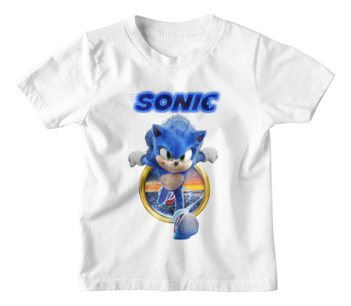 Playera Personalizada Sonic Hedgehog Blanca