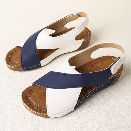 Sandalias Para Mujer Informales 2025 Con Bloques De Color