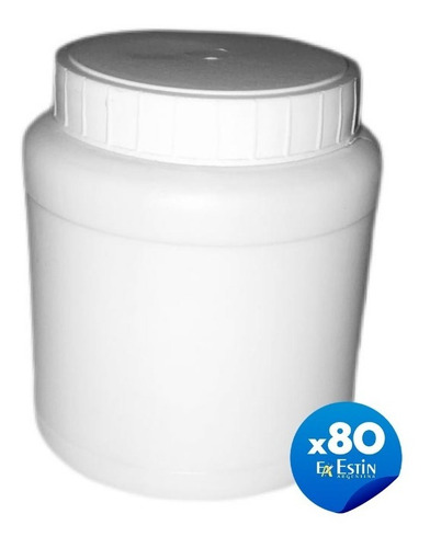 Imagen 1 de 10 de Potes Plasticos 250 Cc Pead Blanco X 80 Un.