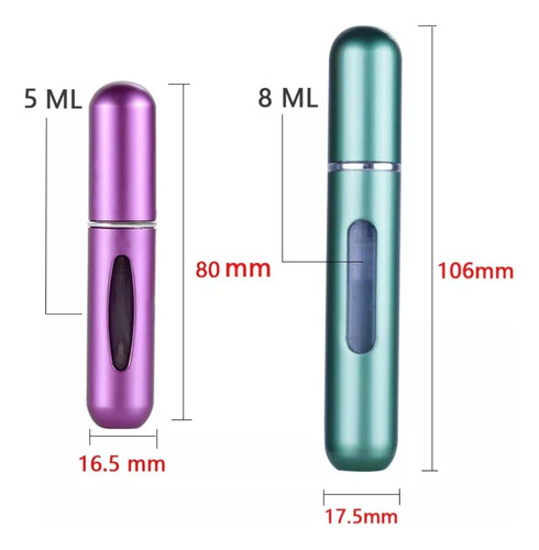 Mini Dispensador Perfumes Recargable 5ml Y 8ml