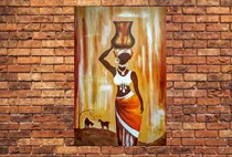 Comprar Cuadro 60x90cm Arte Africano Mujeres Pintura Arte M6