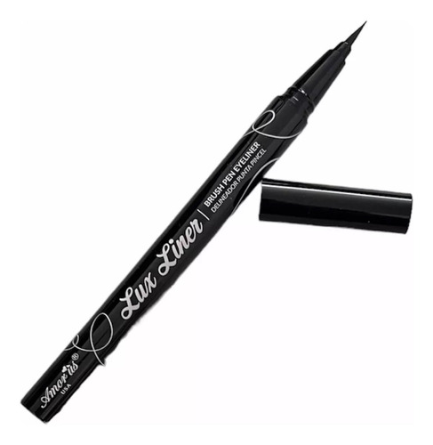 Delineador Ojos Lux Liner Punta Pincel Negro Amor Us Acabado Mate Color Negro Intenso