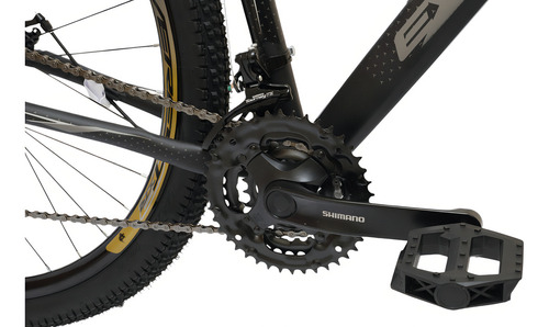 Bicicleta Aro 29 Rino Everest - Kit Shimano 2.0 - 21v Cor Preto/prata Tamanho Do Quadro 17