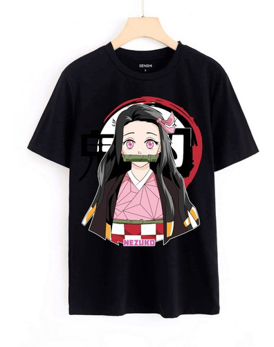 Polera De Niña Nezuko Kimetsu No Yaiba Dtf Senshi