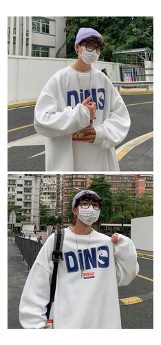 Sudadera De Hombre Con Cuello Redondo Y Estampado De Letras