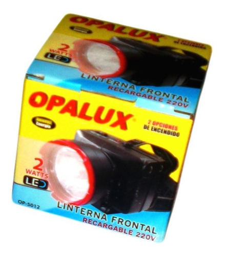 Imagen 5 de 7 de Linterna Frontal Recargable 2w Op-5012 Opalux Ciclismo Campi