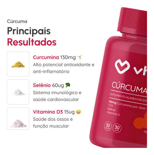 Açafrão Da Terra Em Cápsulas Tcm Selênio Vit D3 Vhita Sabor Sem sabor