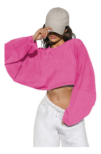 Sudadera Con Capucha Corta Con Cuello Redondo