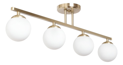 Aplique Barral Elyn Bronce 4 Luces C/ Globo 15cm Apto Led F Estructura Bronce / Globo 15cm