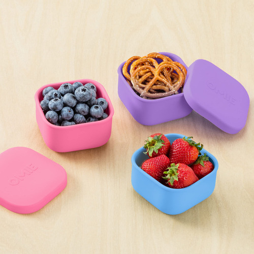 Recipiente Silicona Color Verde Para Snacks Tapa Hermetica