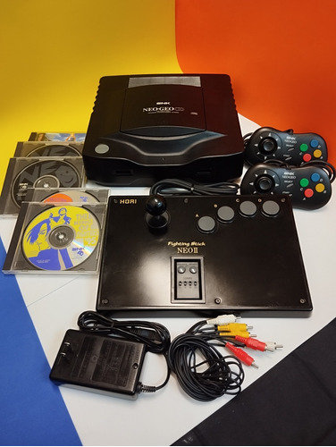 Neo Geo Cd Snk Completo Con Juegos Y Joystick Hori. Ntsc-j.
