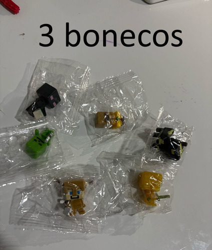 Bloco Magnético Minecraft Pomar Promoção 128 Peças 4 Bonecos 108 Minecraft Floresta