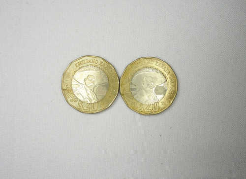 Moneda 20 Pesos Bimetálica 2019 Emiliano Zapata