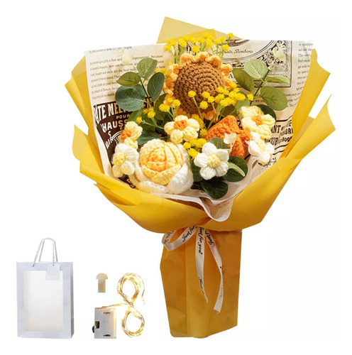 - Ramo De Flores Completo De Ganchillo, Ramo De Flores