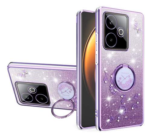Funda Con Diseño De Flores Brillantes Para Huawei Nova 7i/8i/9/9 Pro/7 Pro/8 Se Con Soporte, A Prueba De Golpes