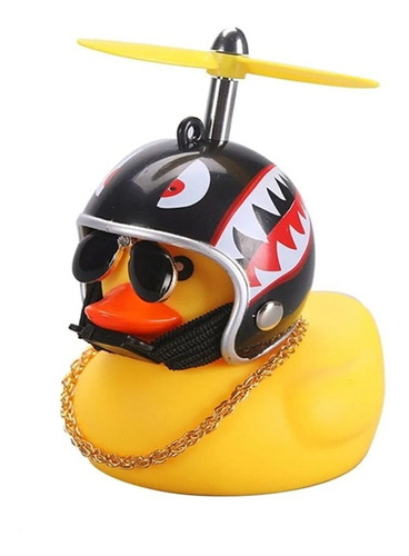 1 Adorno De Pato Con Casco, Amarillo.