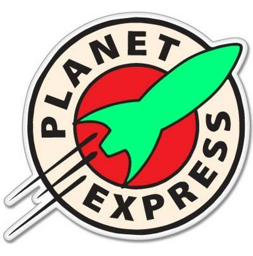 Futurama Planet Express Vynil Del Coche De La Etiqueta Engom