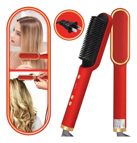 Peine Alaciador Electrico 3 En 1 Styler Rizador Termostato