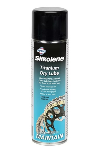 Lubricante Cadena Moto Silkonlene Titanium Blanco Premium