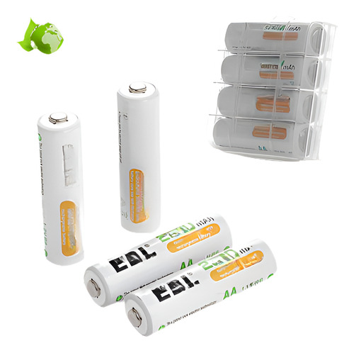 4 X Ebl 2300mah Aa Batería Recargable Para Cámara Linternas 