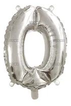 Comprar Globos Metalicos Numero Gigantes 80 Cm Plata Cero 0 Fiesta