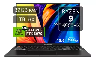 Asus Vivobook Pro M6501, Ryzen 9-6900hx, 32gb, 1tb, Rtx3070