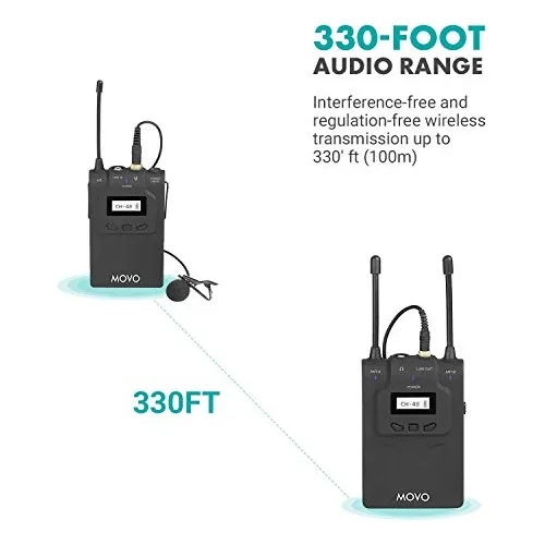 Wmic80 Uhf Sistema De Micrófono De Solapa Inalámbrico...