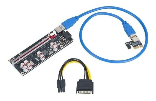Imagem 2 de 5 de Cabo Riser Mineração Pci 1x To 16x Mini Pci-e 3.0 V009s Plus